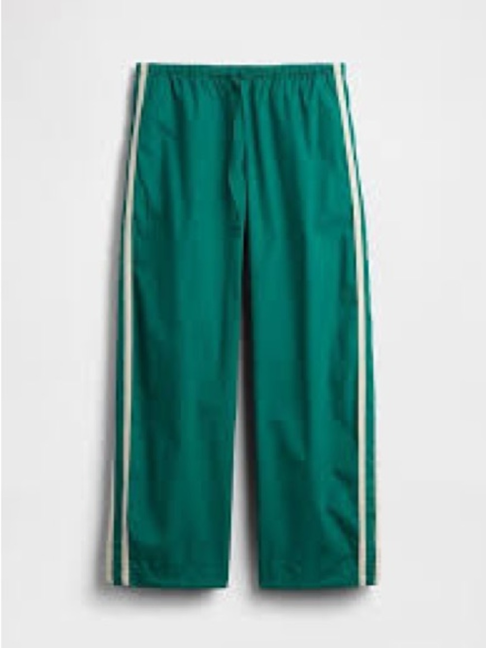 Gap Organic Cotton Poplin Relaxed Easy Stripe Pants in Baize Green
